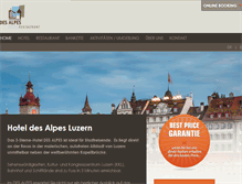 Tablet Screenshot of desalpes-luzern.ch